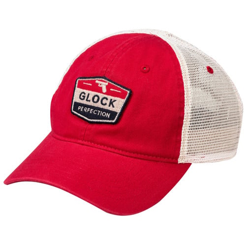GLOCK Trucker Hat Black Front/White Mesh Back for sale at KYGUNCO.