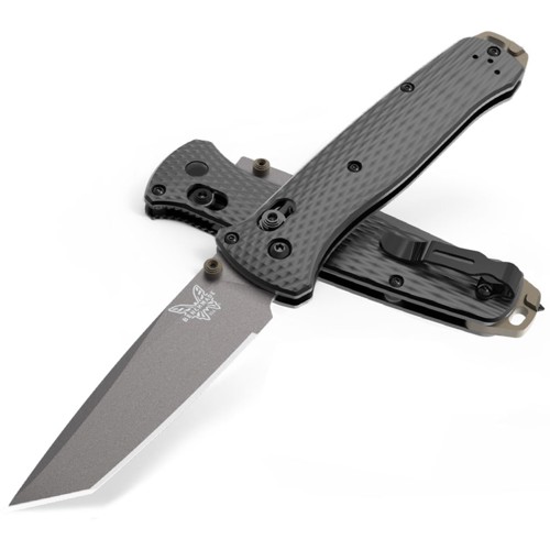 BENCHMADE Bailout AXIS Folding Knife 3.38" Tanto Plain Blade | Black Aluminum Handles for sale at KYGUNCO.