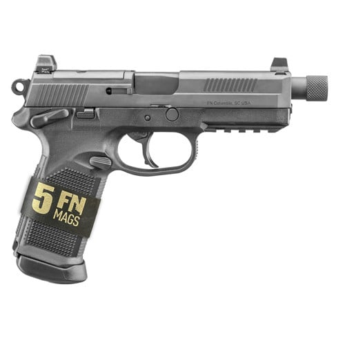 FN AMERICA FNX-45T 45ACP 5.3" 10rd OR Pistol w/ Threaded Barrel, Night Sights, & 5 Mag Bundle for sale at KYGUNCO.