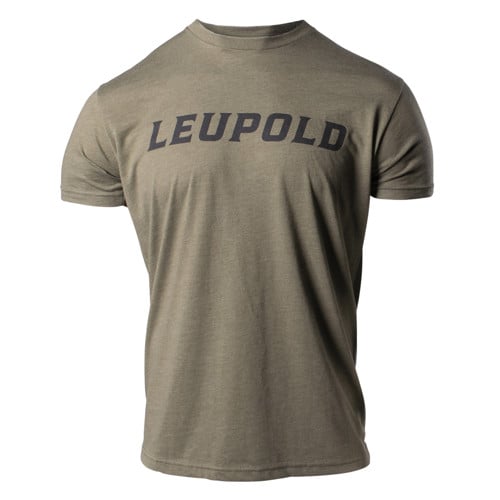 LEUPOLD Wordmark Tee - Military Green for sale at KYGUNCO.