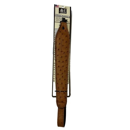 AA&E LEATHERCRAFT Trophy Gunsling Saddle Tan Ostrichl w/ Swivels for sale at KYGUNCO.