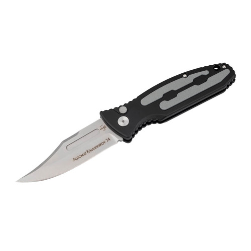 BOKER PLUS Kalashnikov 74 Auto Folding Knife 3.35" Clip Point Blade - Black Aluminum Handles for sale at KYGUNCO.