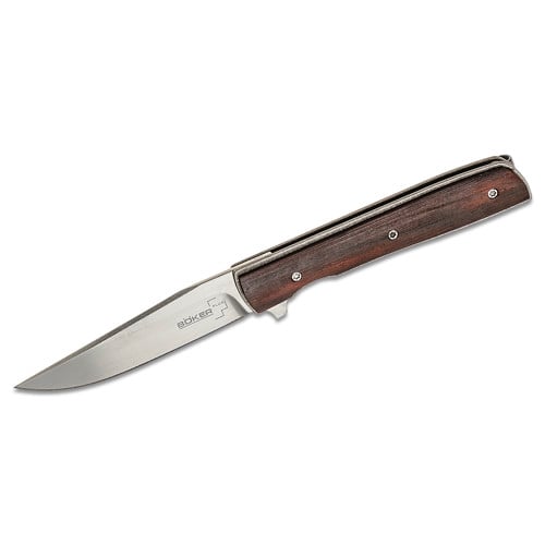 BOKER Plus Brad Zinker Urban Trapper Petite Flipper Knife 2.75" Cip Point Blade - Cocobolo Handles for sale at KYGUNCO.