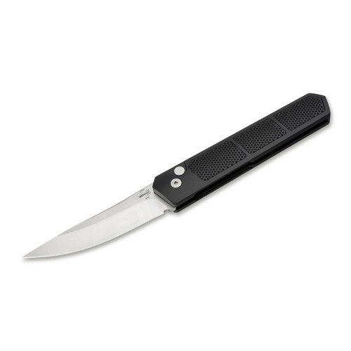BOKER Kwaiken Lucas Burnley 3.35" Plain Blade Knife - Black Grip for sale at KYGUNCO.