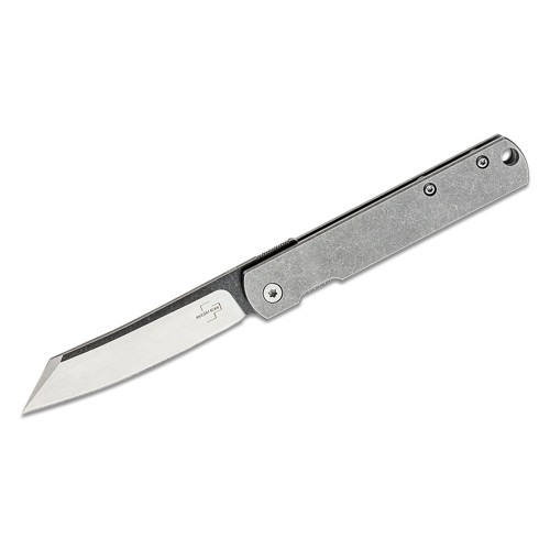 BOKER Plus Zenshin Front Flipper Knife 2.95" Wharncliffe Blade - Steel Handles for sale at KYGUNCO.