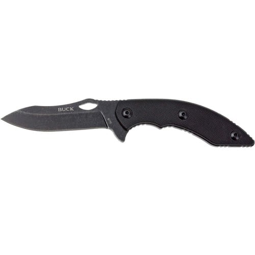 BUCK KNIVES Maverick Fixed Blade Knife 3.11" Drop Point Blade w/ Molded Sheath - Black G10 Handles for sale at KYGUNCO.