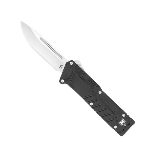 COBRATEC Special Forces AUTO OTF Knife 3.25" Drop Point Blade w/ Black Aluminum Handles for sale at KYGUNCO.