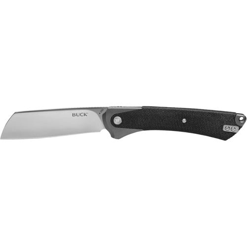 BUCK KNIVES HiLine XL Folding Knife 3.25" Cleaver Blade w/ G10 Grey Handle for sale at KYGUNCO.