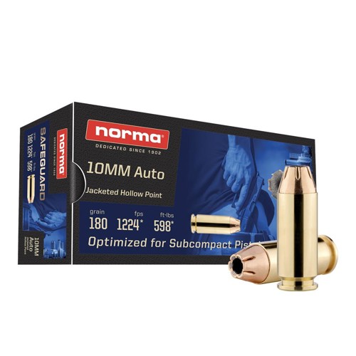 NORMA AMMO 10mm 180Gr SafeGuard 50rd for sale at KYGUNCO.