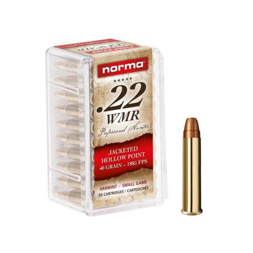 NORMA AMMO 22 WMR 40Gr JHP 50rd for sale at KYGUNCO.