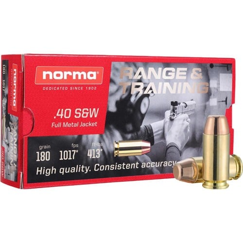 NORMA AMMO 40 S&W 180Gr TMJ 50rd for sale at KYGUNCO.