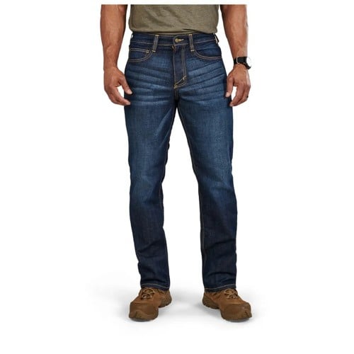 5.11 TACTICAL Defender-Flex Regular Jean - Dark Wash Indigo, Length 30 for sale at KYGUNCO.