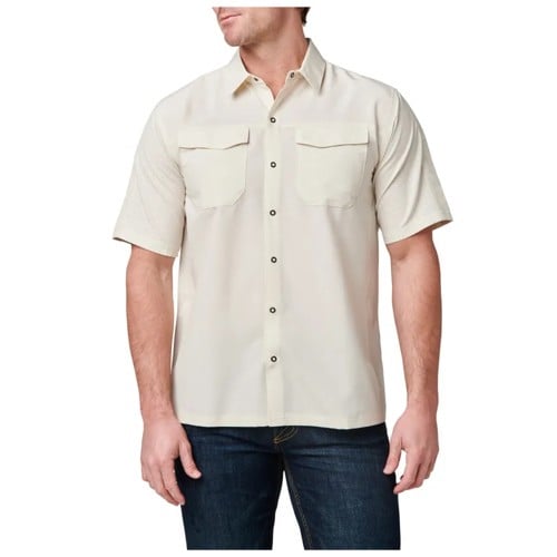 5.11 TACTICAL Freedom Flex Short Sleeve Shirt - Ivory Heather (746) for sale at KYGUNCO.