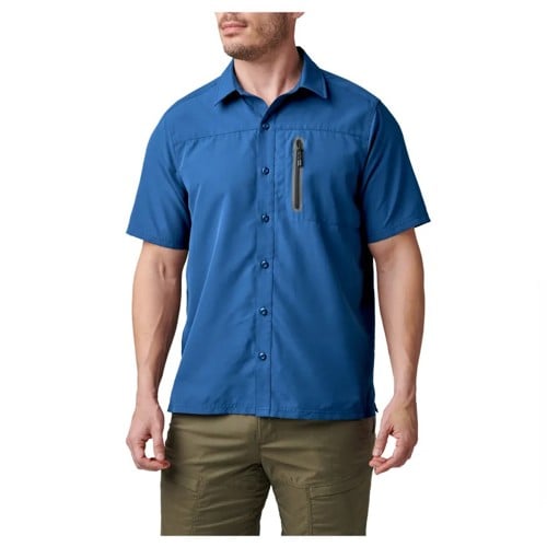 5.11 TACTICAL Marksman Utility Short Sleeve Shirt - Ensign Blue for sale at KYGUNCO.