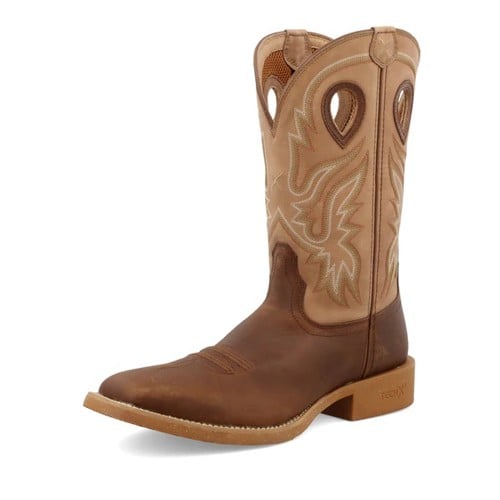 TWISTED X Men's 11" Tech X Leather Boot w/ Pull Tabs - Hazel & Sand for sale at KYGUNCO.