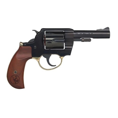 HENRY Big Boy Revolver 357 Mag /38 Speciall 4" 6rd Revolver | Blue w/ Walnut Bird's Head Grip for sale at KYGUNCO.