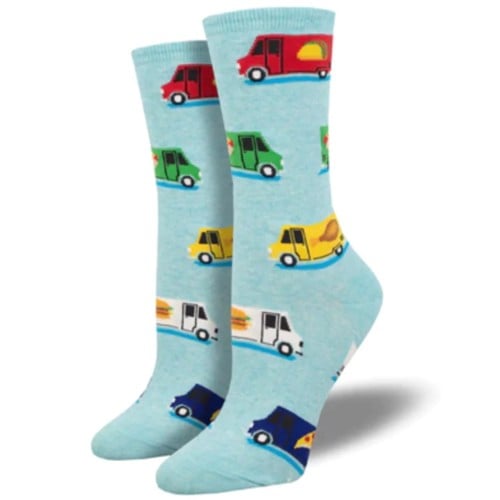 SOCKSMITH Food Truck Crew Sock - Heather Blue for sale at KYGUNCO.