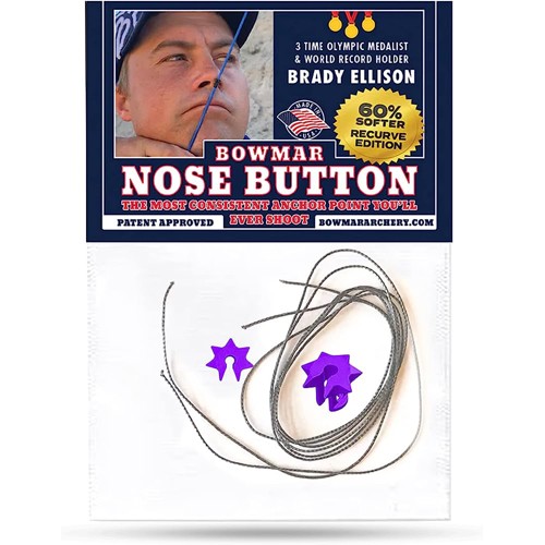 BOWMAR Recurve Nose / Kisser Button 2 Pack | Purple for sale at KYGUNCO.