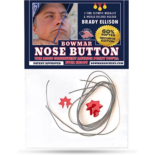 BOWMAR Recurve Nose / Kisser Button 2 Pack | Red for sale at KYGUNCO.
