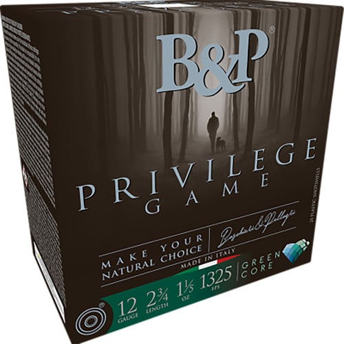 B&P AMMO 12Ga Privilege Game 1-1/5 oz Grn Core 6 Shot 25rd for sale at KYGUNCO.