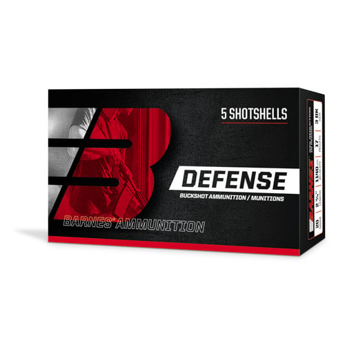 BARNES AMMO Defense 20 Gauge 3 Buck 17 Pellets 2.75'' Shotgun Buckshot Ammunition - 5 Round for sale at KYGUNCO.