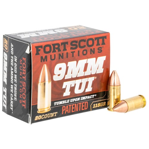 FORT SCOTT MUNITIONS 9mm 115Gr TUI Pistol Ammo 20rd for sale at KYGUNCO.