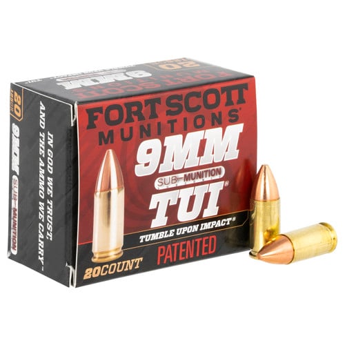FORT SCOTT MUNITIONS Subsonic 9mm 125gr TUI Ammunition | 20 Rounds for sale at KYGUNCO.