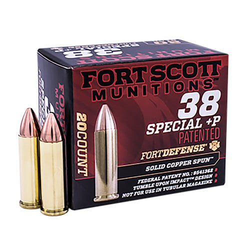 FORT SCOTT MUNITIONS 38 Special +P TUI Pistol Ammo 20rd for sale at KYGUNCO.