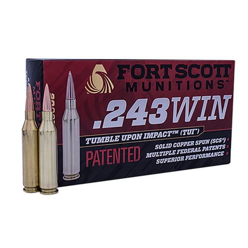 FORT SCOTT MUNITIONS 243 Win 70gr TUI SCS Ammunition | 20 Rounds for sale at KYGUNCO.