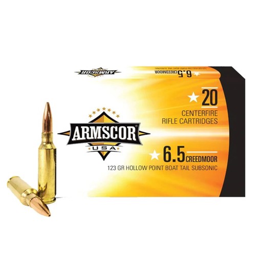 ARMSCOR USA 6.5 Creedmoor 123gr Hollow Point Boat Tail Ammunition | 20 Rounds for sale at KYGUNCO.