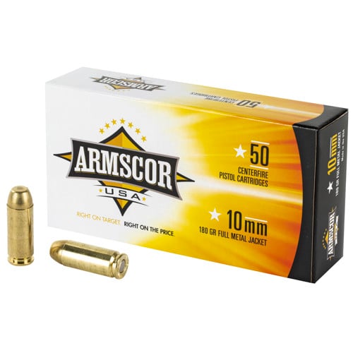 ARMSCOR 10mm 180gr Full Metal Jacket Ammunition | 50 Rounds for sale at KYGUNCO.