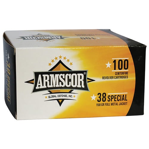ARMSCOR 38 Special 158gr Full Metal Jacket Ammunition | 100 Rounds for sale at KYGUNCO.