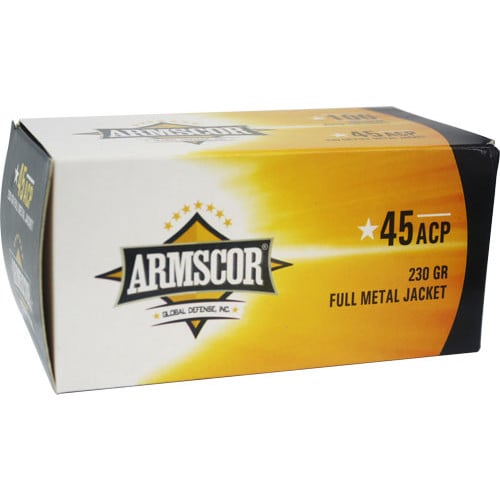 ARMSCOR 45ACP 230gr Full Metal Jacket Ammunition | 100 Rounds for sale at KYGUNCO.