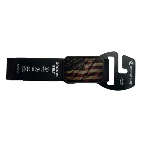 GROOVE LIFE Men's Hero Flag Groove Belt, One Size Fits Most - Deep Stone / Black for sale at KYGUNCO.