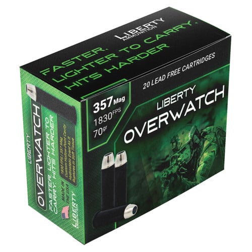 LIBERTY AMMUNITION Overwatch 357 Mag 70gr Open Cavity Design Ammunition | 20 Rounds for sale at KYGUNCO.