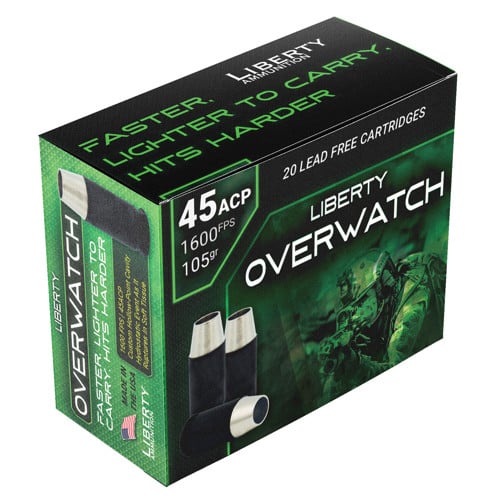 LIBERTY AMMUNITION Overwatch 45ACP +P 105gr Open Cavity Design Ammunition | 20 Rounds for sale at KYGUNCO.