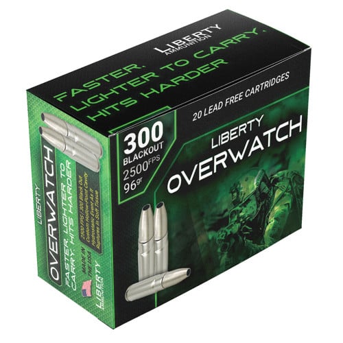 LIBERTY AMMUNITION Overwatch 300 AAC Blackout Open Cavity Design Ammunition | 20 Rounds for sale at KYGUNCO.
