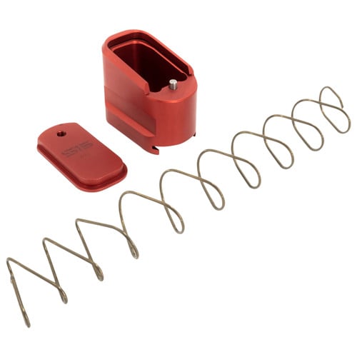 SHIELD ARMS Mag Ext 5rd Compatible w Shield Arms S15 Mag Red for sale at KYGUNCO.