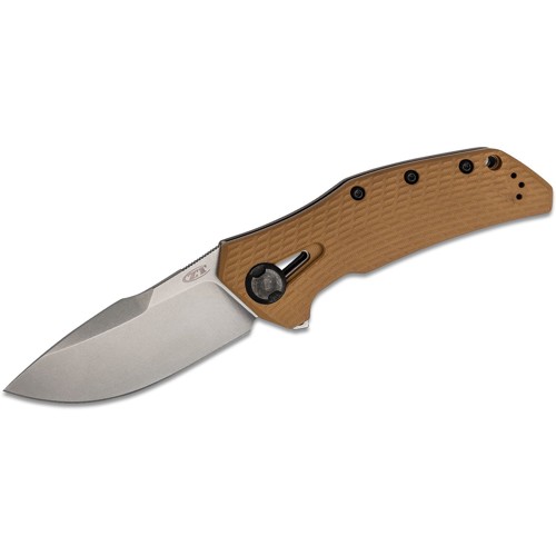 ZERO TOLERANCE KVT Flipper Knife 3.75" Drop Point Blade | Coyote Tan G10 Grips for sale at KYGUNCO.