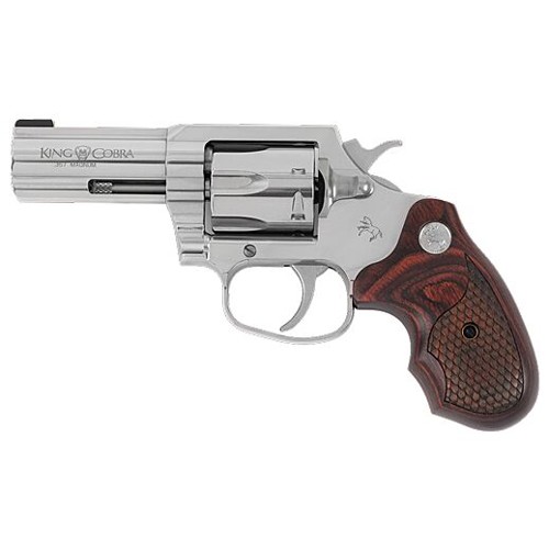 COLT King Cobra 357 Mag / 38 Special 3" 6rd Revolver - Stainless | Wood Snake Scale Grips for sale at KYGUNCO.