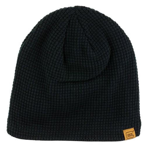 GLOCK Waffle Knit Beanie OSFM Black Fleece Lined for sale at KYGUNCO.