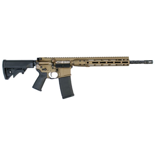 LWRC DI 5.56 NATO 16.1" 30rd Semi-Auto AR15 Rifle w/ Spiral Fluted Barrel | Burnt Bronze for sale at KYGUNCO.
