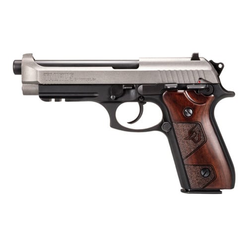 TAURUS PT92 9mm 5" 17rd Pistol - Two-Tone | Wood Grips for sale at KYGUNCO.