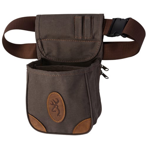 BROWNING Lona Shell Pouch Flint Canvas/Leather Belt Mount for sale at KYGUNCO.