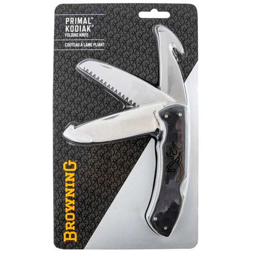 BROWNING Primal Kodiak Slim 3.75" Drop Point Gut Hook/Saw for sale at KYGUNCO.