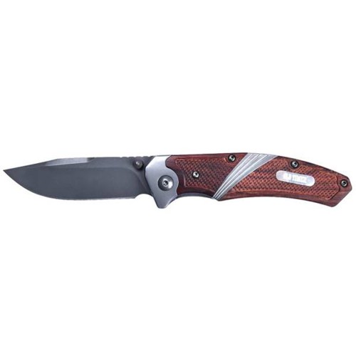 OLD TIMER Wood Ti-Nitride Assisted Opening Folding Knife 3" Drop Point Blade | Wood Handles for sale at KYGUNCO.