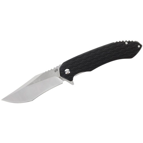 Schrade Scramble Flipper Knife 3.5" Recurve Blade | Black Aluminum Handles for sale at KYGUNCO.