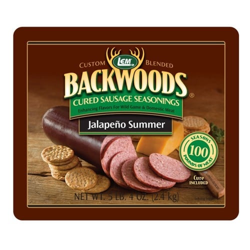 LEM Backwoods Jalapeno Summer Sausage Season for 100LBS | 4.3 OZ for sale at KYGUNCO.