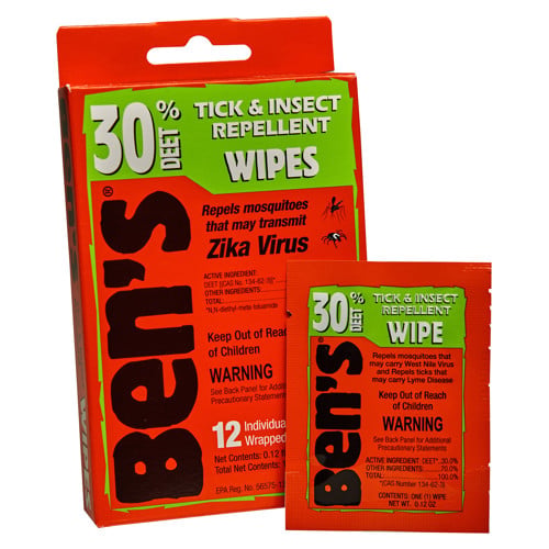 BEN'S Wipes Repels 12pk for sale at KYGUNCO.