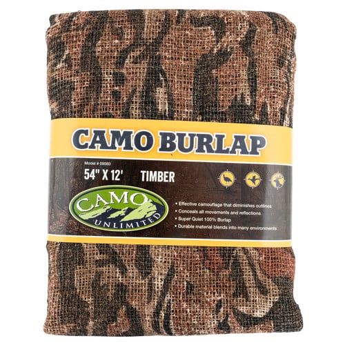 CAMO UNLIMITED Burlap Timber 54" x 12' Camo for sale at KYGUNCO.